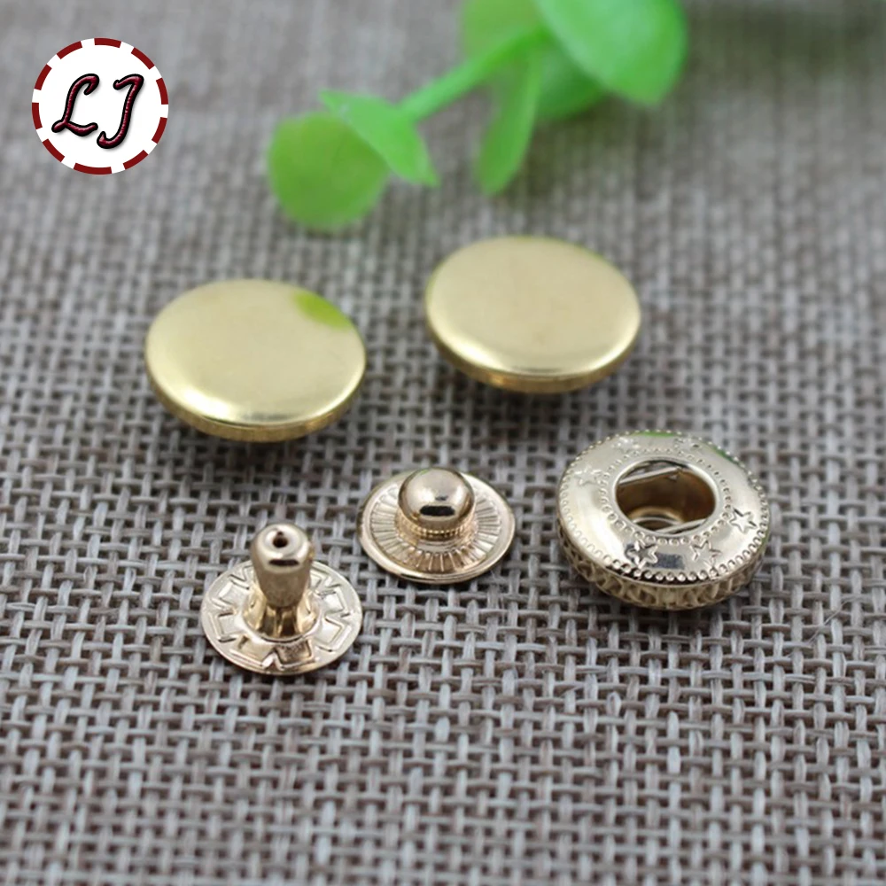 New high quality 30sets/lot Metal brass Press Studs Sewing Button Snap Fasteners Sewing Leather Craft Clothes Bags 831/633/655