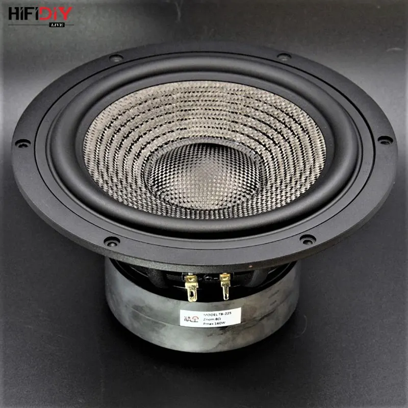 HIFIDIY LIVE HIFI 8 дюймов 8," Midbass НЧ динамик 8OHM 160 Вт литой Алюминиевый Fram углеродное волокно громкоговоритель T8-225