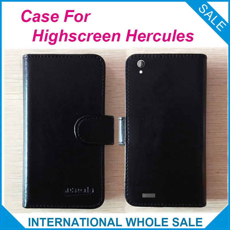 

Factory Price Hot! Highscreen Hercules Case New 2016 items Leather Exclusive Cover For Highscreen Hercules Case+Tracking