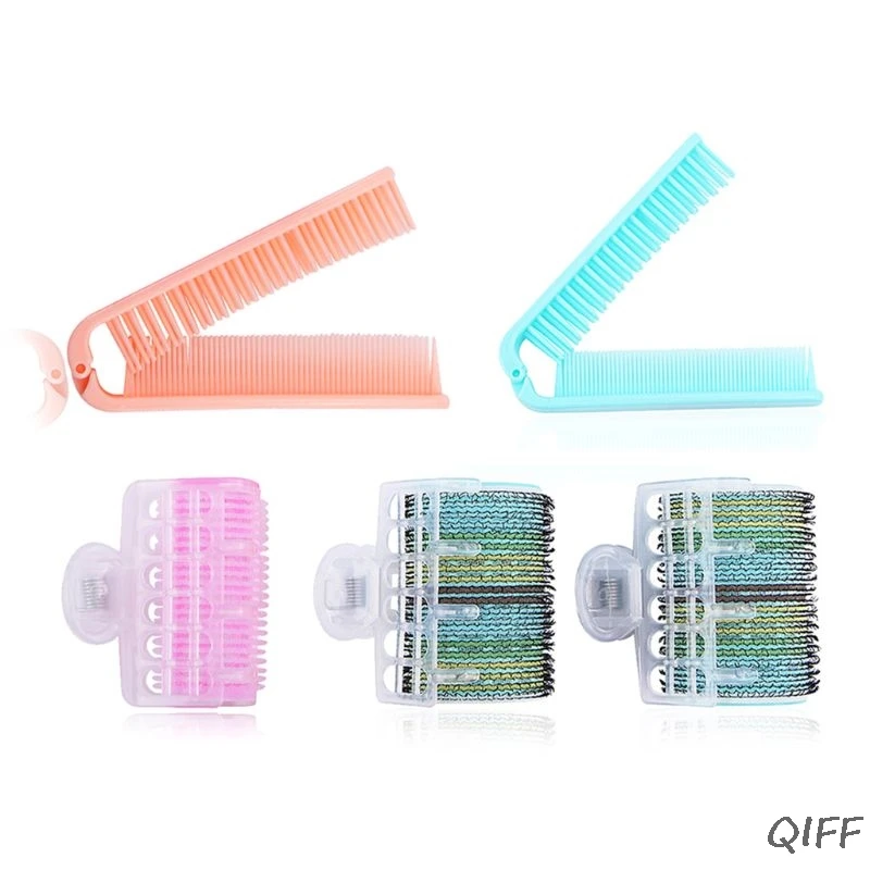 

DIY Bangs Curlers Professional Hairdressing Tool Portable Straight Hair Comb And Air Bangs Hair Roller Curler Fluffy Clamps