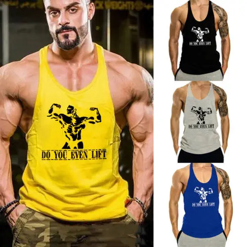 

Hirigin 2018 New Men Stringer Bodybuilding Tank Tops Gym Fitness Singlet Sleeveless Vest Tank Tops