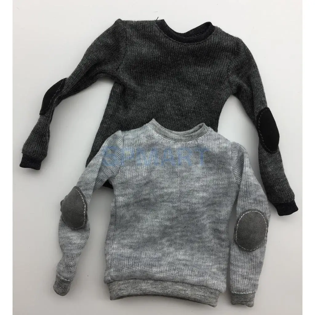 1/6 Scale Mens Knitted Round Neck T-shirt Shirt for 12