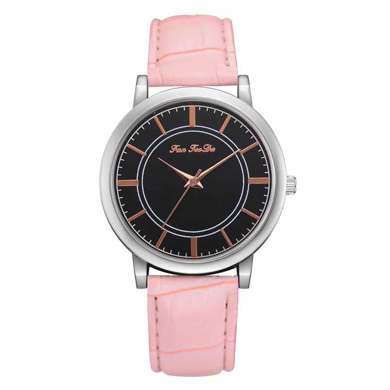 2018 Newly Design Fashion Watch Women Girl casual watches Leather bands Analog Quartz Wrist Watch clock Montre femme Y12 (6)