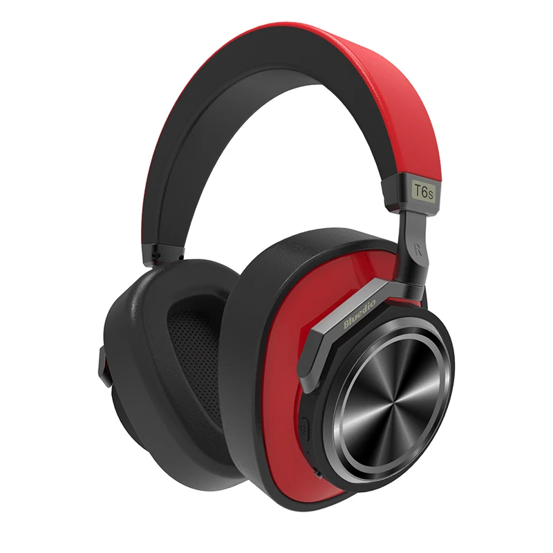 Bluedio T6S bluetooth наушники с шумоподавлением Беспроводная гарнитура bluetooth с микрофоном для телефонов поддержка голосового управления - Цвет: Red