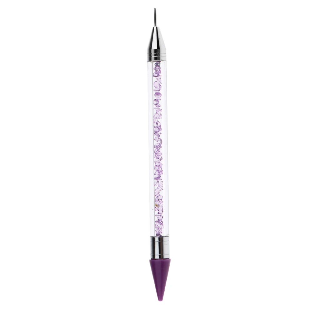 Rhinestone Dotting Pen, Double Headed Rhinestone Beads Picker Crystal Acrylic Handle Manicure Gem Pick Up Applicator