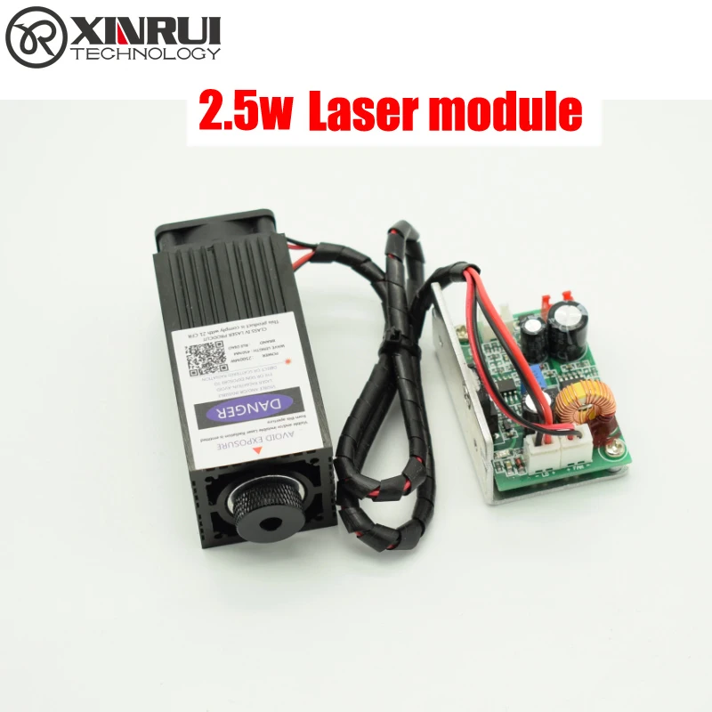 

2.5w high power 450NM focusing blue laser module laser engraving and cutting TTL module 2500mw laser tube+laser protect goggles