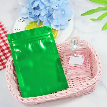 

100pcs Foil Zip lock Pouches Food Storage Zipper Bags Smell Proof Bags Foil Ziplock Bag Aluminum-plated Powder Food Bag