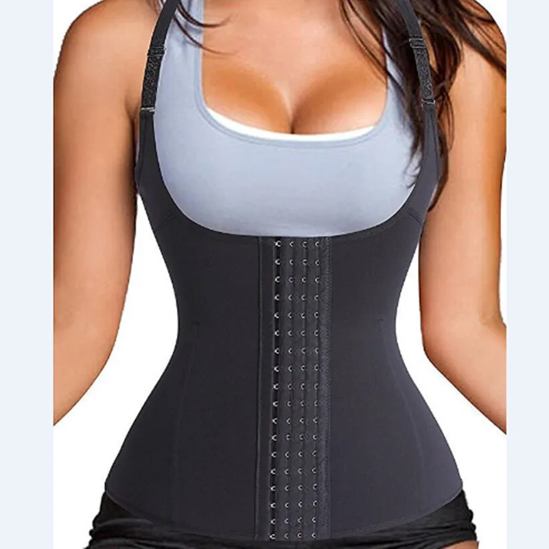 Hot Women Corset Waist Trainer Cincher Body Shaper Adjustable Sport Vest Zipper