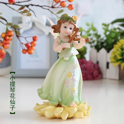 خلاقة وجميلة اللون الملاك الدمى خزانة زينة الزفاف تأثيث غرفة المعيشة فتاة صديق تماثيل النحت المنزل