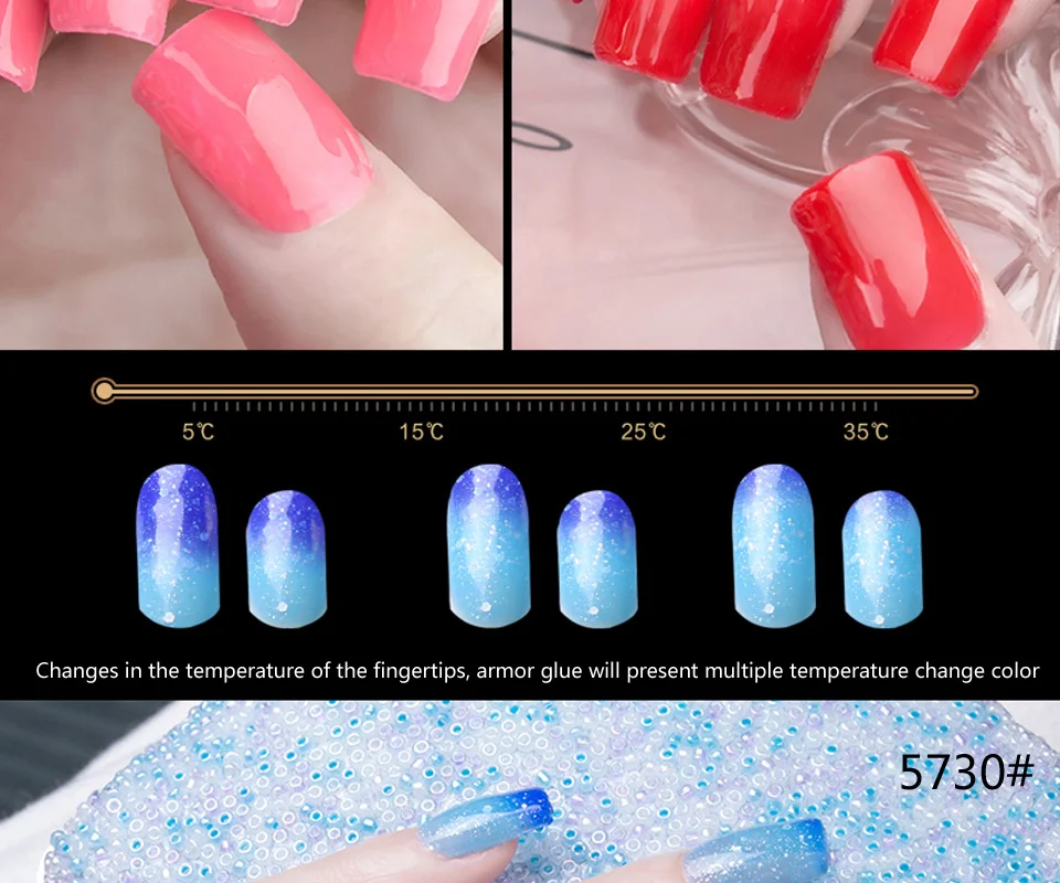 Saroline изменение температуры цвета Гель-лак для ногтей Полупостоянный Гибридный лак замачиваемый термальный изменение цвета УФ Гель-лак для ногтей