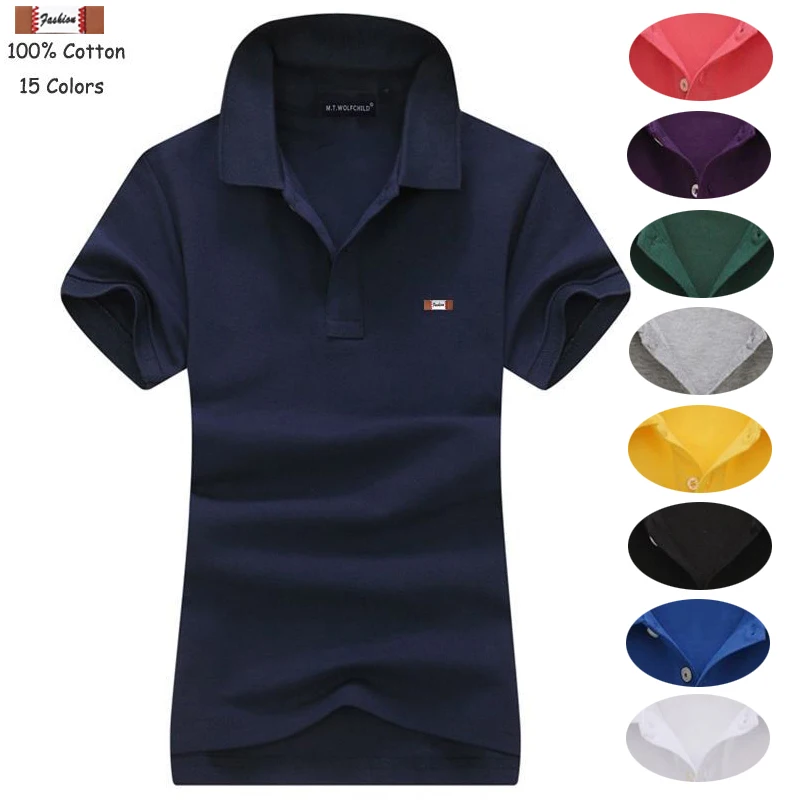 

Top quality 2019 Summer Women's short sleeve polos shirts 100% cotton casual solid color womens polos shirts fashion slim lady