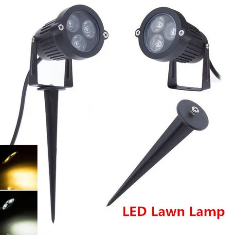 Kopen 10 STKS Super Heldere IP65 Outdoor LED Gazon Licht 220 V 110 V 3 W Tuin Spot Light Spike Energie Saving Landschap Verlichting