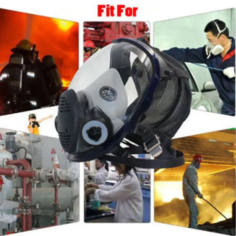 

Facepiece Respirator Kit Full Face Gas Mask For Painting Spray Pesticide Chemical Fire Protection