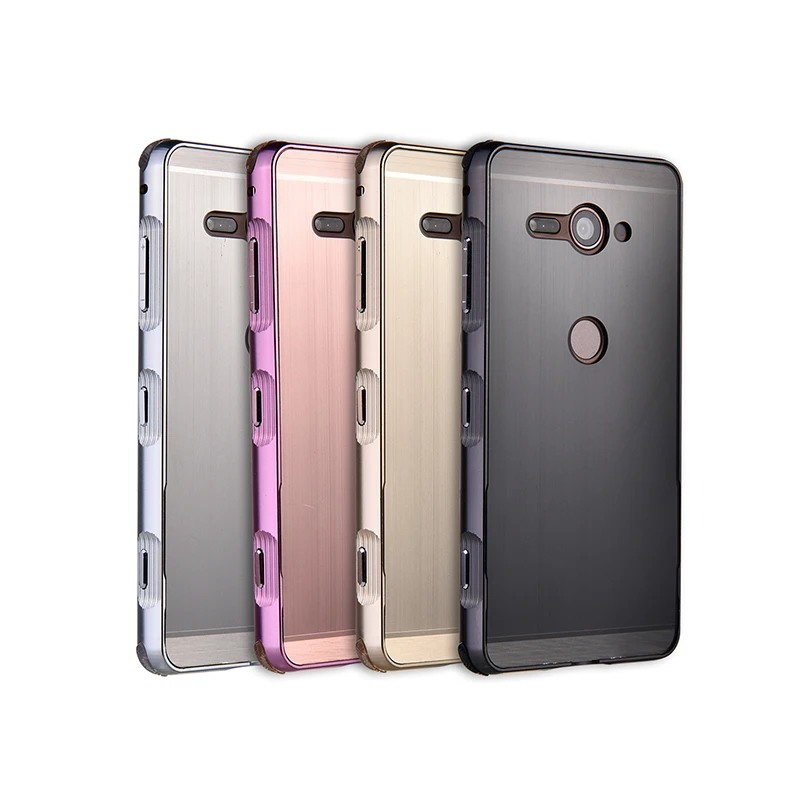 

For Sony Xperia XZ2 Compact H8324 Case Metal Aluminum Bumper for Song XZ2C Brushed PC Back Cover For Sony XZ2 Compact Case