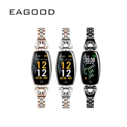 Eagood 2019 модные часы Smart Watch Для женщин Водонепроницаемый Мониторинг частоты сердечных сокращений Bluetooth Смарт-часы для Android IOS спортивные