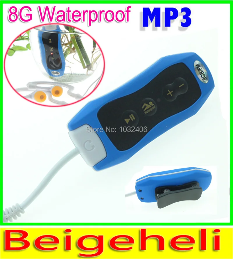 waterproof Wholesale Hifi 8GB FM Stereo Underwater mp3 Waterproof MP3
