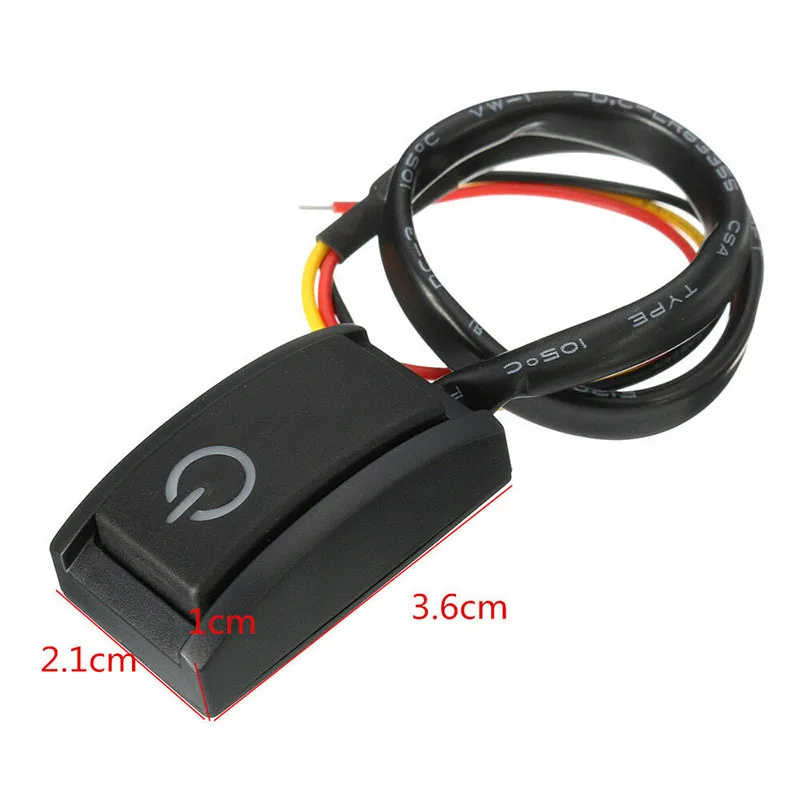 Паста клавишный переключатель 30 см DIY DC 12V 200mA Автомобиль RV грузовик защелкивание
