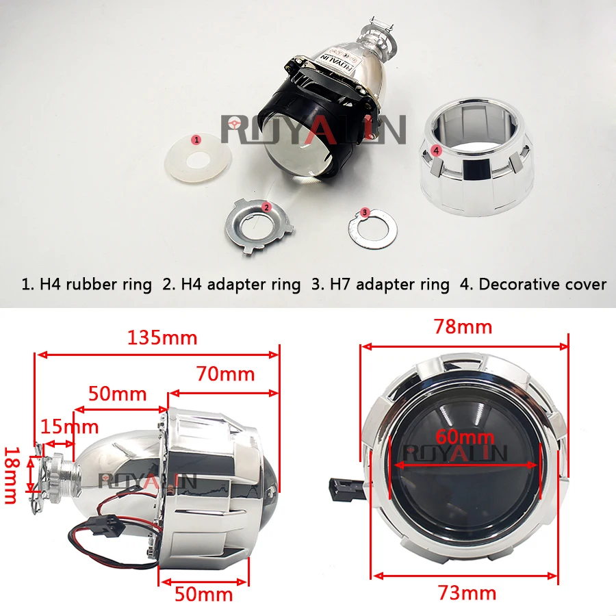 ROYALIN أحدث العدسات 2.5 ''ثنائية زينون HID H1 العارض عدسة LHD الإصدار 8.1 ل H1 H4 H7 أضواء السيارات التحديثية سيارة التصميم استخدام H1 لمبة ROYALIN أحدث العدسات 2.5 ''ثنائية زينون HID H1 العارض عدسة LHD الإصدار 8.1 ل H1 H4 H7 أضواء السيارات التحديثية سيارة التصميم استخدام H1 لمبة