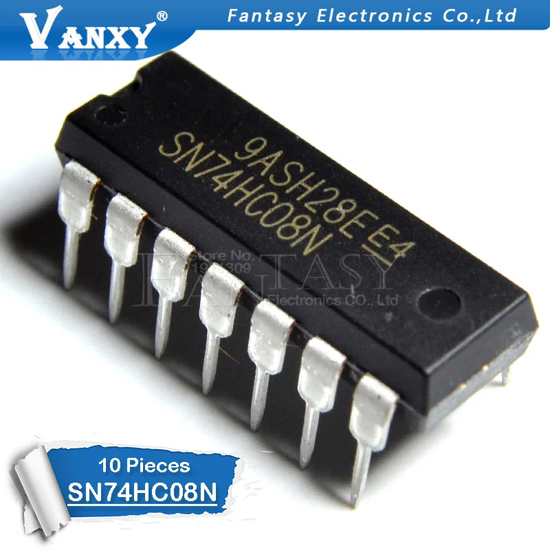 

10PCS SN74HC08N DIP14 SN74HC08 DIP 74HC08N 74HC08 DIP-14 new and original IC