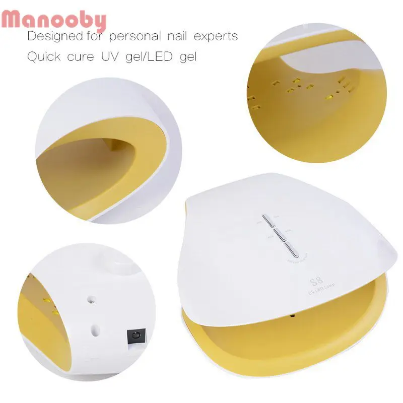

Manooby EU/US Plug 48W Intelligent Induction Nail Lamp Led Phototherapy Machine Nails Dryer Tools Cute LED Lamps New Fashion