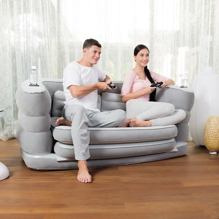 Seminary type Contest Two People Seat And 1 Space Living Room Bean Bag Chair, Air 2 In 1 Foldable Inflatable  Sofa Beds And Chair - Living Room Sofas - AliExpress