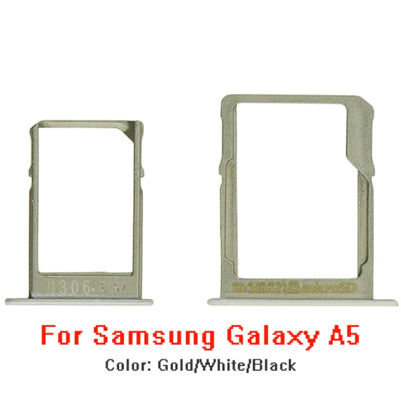 10 шт./Лот Золотой/черный/белый лоток для Sim карт MicroSD держатель слота Samsung Galaxy A5