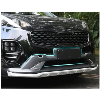 

For KIA Sportage 2016 2017 High Quality New ABS Front+Rear Bumpers Car Accessories Car Bumper Protector Guard Skid Plate 2pcs