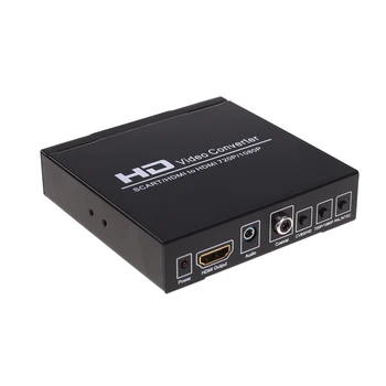 

1080P Scart /HDMI To HDMI Video Audio Upscale Converter Scart to HDMI Converter AV Signal Adapter HD Receiver