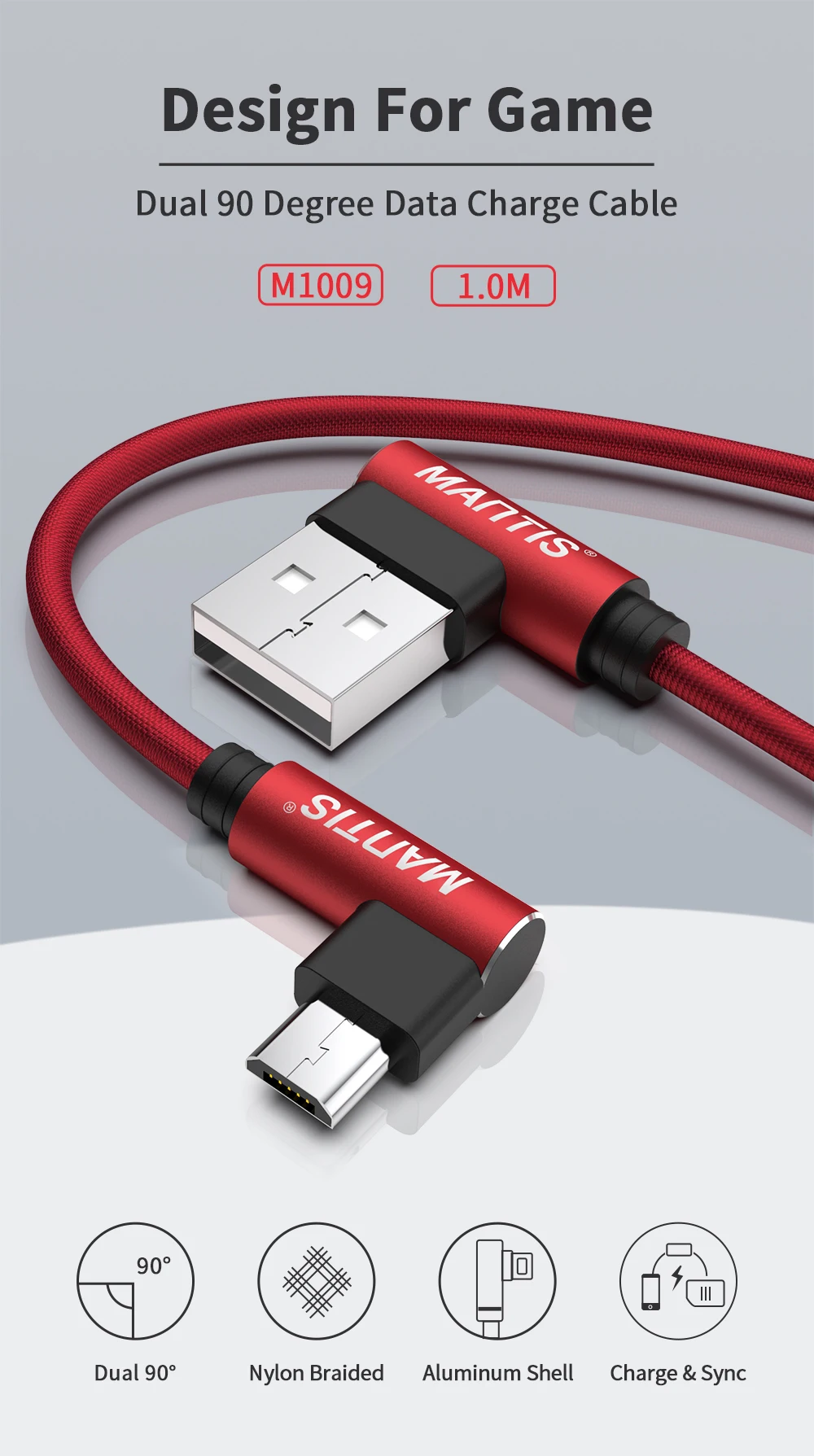 MANTIS Mobile Game Micro USB Cable For Samsung S7 Huawei Xiaomi Redmi 4X Note 4 5 Oneplus Fast Charging Android USB Data Cable 1