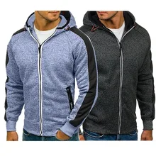 Zogaa 2019 New Style Men Spring Autumn Hoodie Zip Up Casual Cotton Hoody Sweatshirt Hooded Zipper Top Plus Size 4XL 4Color