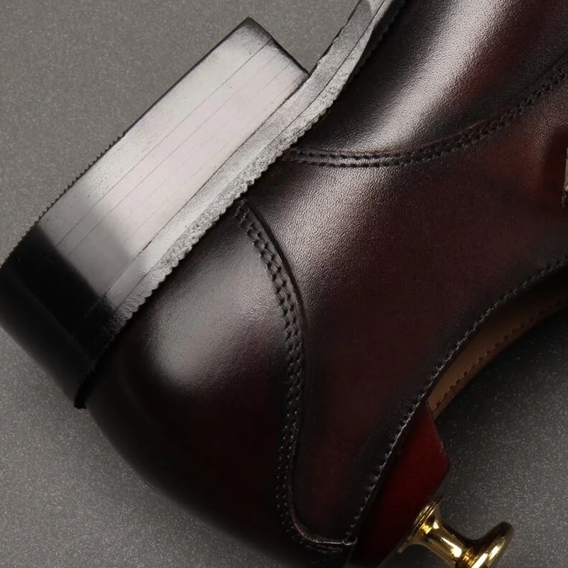 OMDE/Новое поступление; официальная обувь из натуральной кожи; Мужские модельные туфли ручной работы; мужские туфли с двойным ремешком; кожаные лоферы без застежки