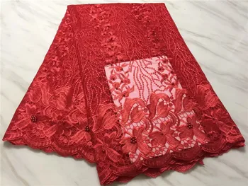

African Lace Fabric 2018 Embroidered Nigerian Laces Fabrics High Quality French Tulle Lace Fabric For Women