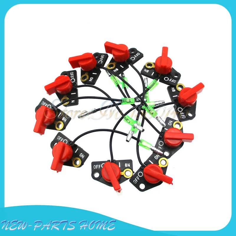 Interrupteur Marche/arrêt Pour Moteur Robin Subaru - Lot De 2 Pièces + Porte-clés, Compatible EY/EX/EH