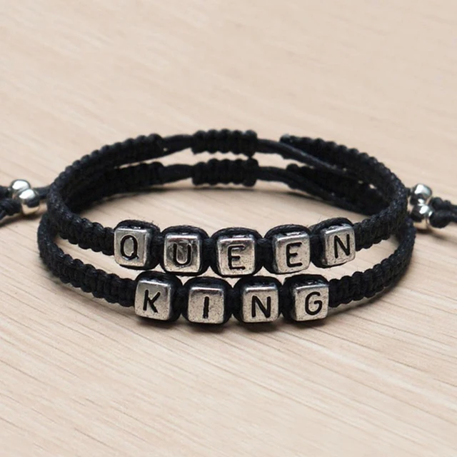 1pair King Queen S Bracelet Men Women Rope Bracelets Set 1pair King Queen S Bracelet Men Women Rope Bracelets Set Handmade Personalized Birthday Friendship