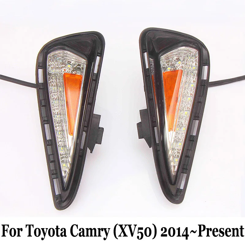 

DRL For Toyota Camry (XV50) 2014~Present / 12V Car Daytime Running Light & Cornering Lamp / Car Styling Auto Day Driving Lamp