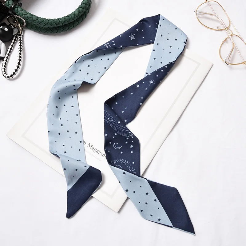 explosion models scarf narrow scarf diagonal strip small scarf twill tied bag streamer wild scarf thin narrow hair band female