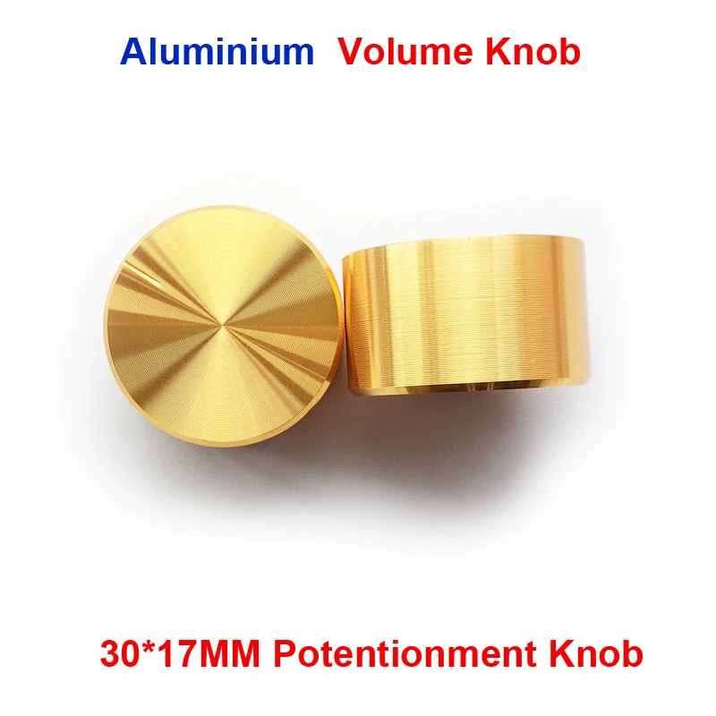 Details about / Gold Aluminum Sound Control Rotary Switch Knob 6mm Potentiometer Volume Cap
