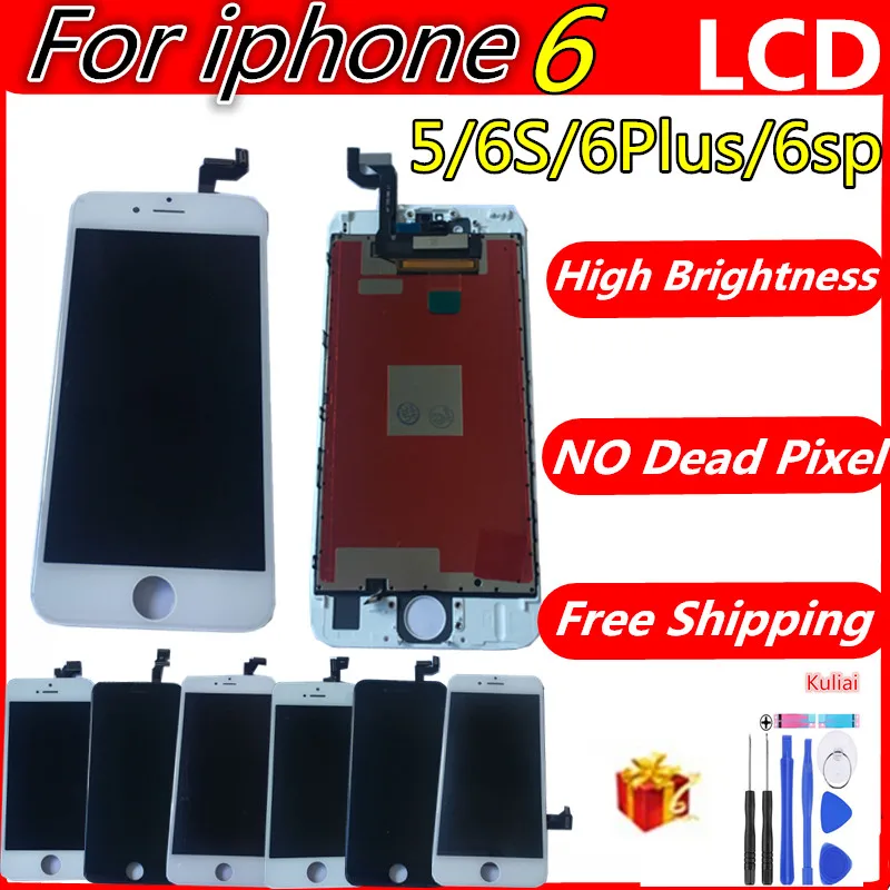 

Grade AAA+++ For iPhone 6 6S Plus 6 P LCD With 3D Force Touch Screen Digitizer Assembly For iPhone 5 Display No Dead Pixel