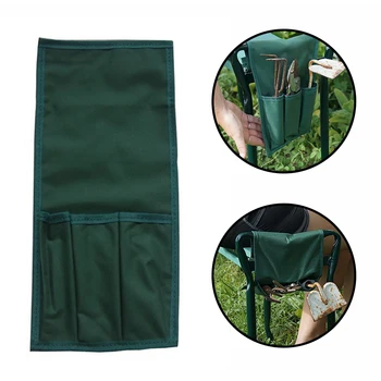 

Portable Garden Chair Side Pocket Tool Bag Weeding Flower Green Polyester Storage Bag For Tool Organizer