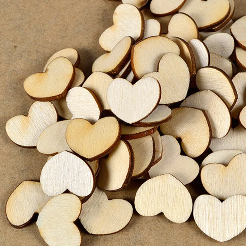 

100Pcs/lot 12X15*2MM Heart Blank Unfinished Natural DIY Craft Supplies Wooden ScrapBooking Craft Wedding Decoration