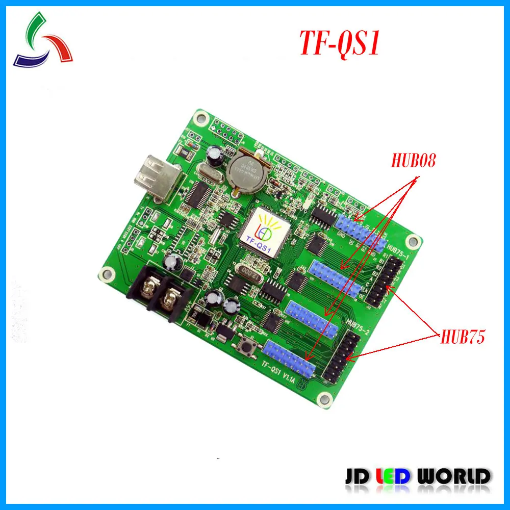 TF-QS1 RGB полный Цвет светодиодный прокрутка знак контроллер карты поддерживает