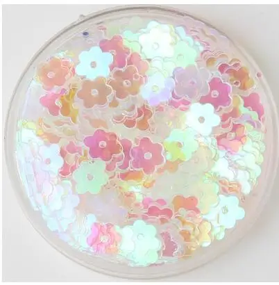 

1600Pcs/Lot 6mm AB Transparent Color Sequins Paillette Flowers Center Holes Sewing PVC DIY Sewing Materials Loose Sequins 20g