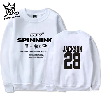 

FRDUN TOMMY 2019 NEW Kpop GOT7 SPINNING TOP 2D Print O-neck Sweatshirt Harajuku Round Collar Unisex Men/Women Sweatshirt