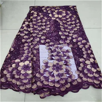 

Tulle Embroidered Net Lace African French Laces Fabrics High Quality Nigerian French Net Lace beads Stones Swiss Lace Fabric