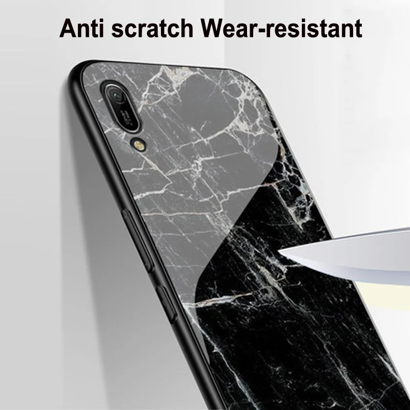 Для huawei Enjoy 9e чехол Ретро узор закаленное стекло мультфильм жесткий чехол для huawei Enjoy9e Enjoy 9 e ударопрочный стеклянный чехол 6,09