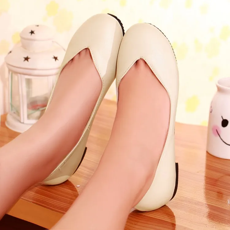 

Plus size34-47Women Genuine Leather Flat Shoes Woman Work Shoes Newest Fashion Female casual single shoes women Flats Soft 08-6
