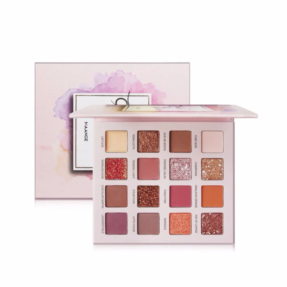 

16 Color Eyeshadow Pallete With Mirror Matte Shimmer Eye Shadow Waterproof Smudge-Proof Lasting Eyeshadow Powder Makeup