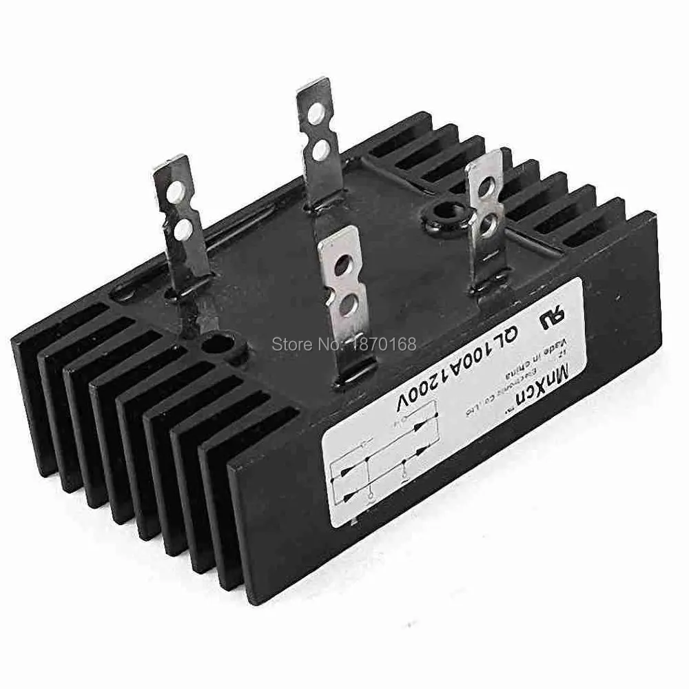 

100Amp 1200 Volts 4 Pins 1 fase jembatan dioda penyearah, Jenis QL-100A