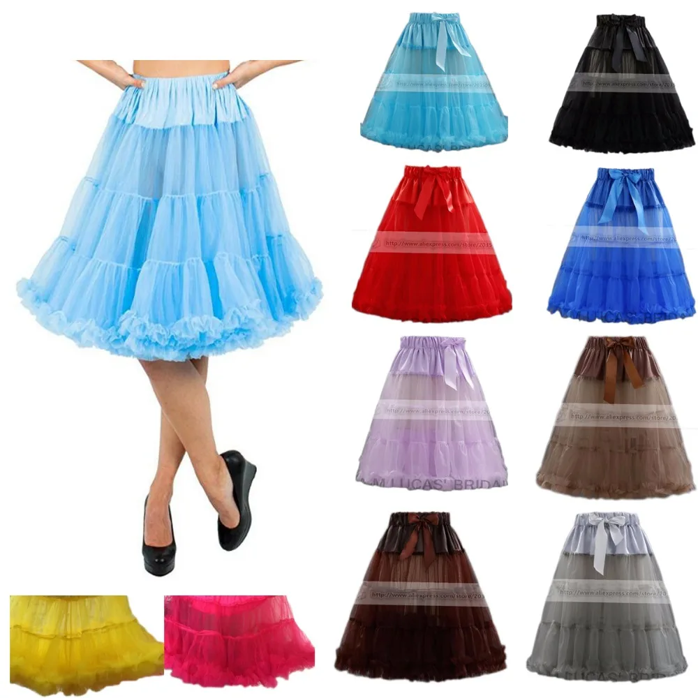 Wedding Rocking Petticoat Woman Underskirt Crinoline Circle Slips 52 CM Length Knee Wedding