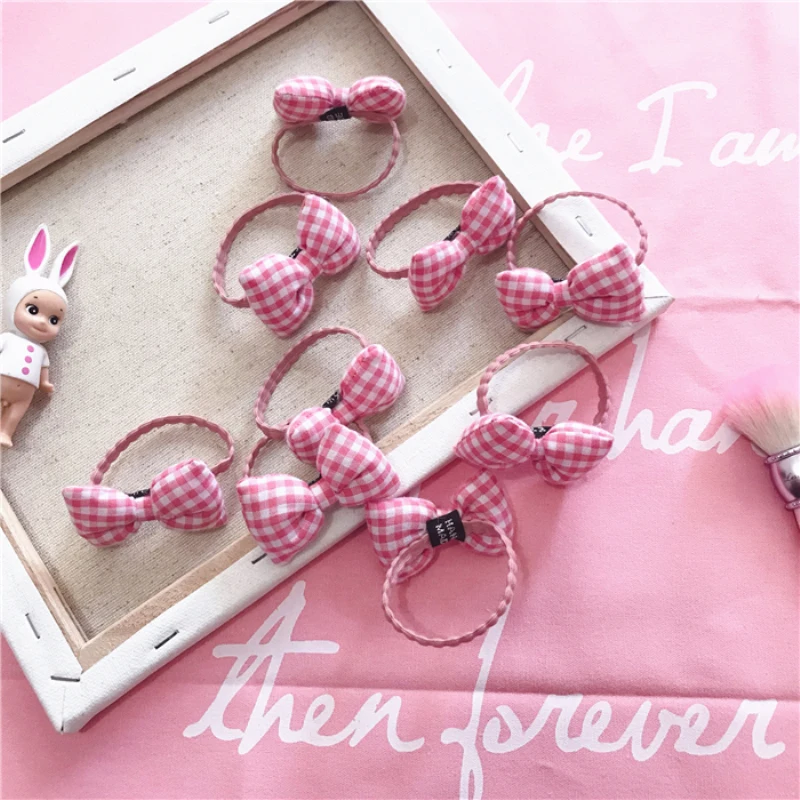 

Unikiwi 2018 Elastic Hair Bands for Women and Girls Hair Bows Ties Pink Cute Styling Accessories for Girls.T-0238